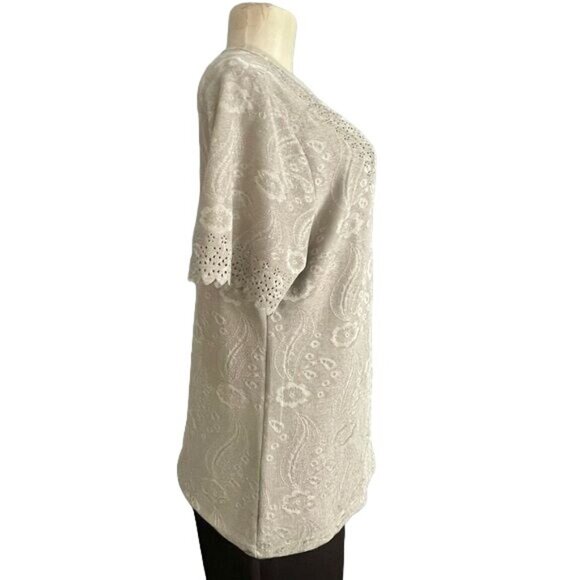 Beige brocade blouse by Pink Collection size PL. - Picture 5 of 8